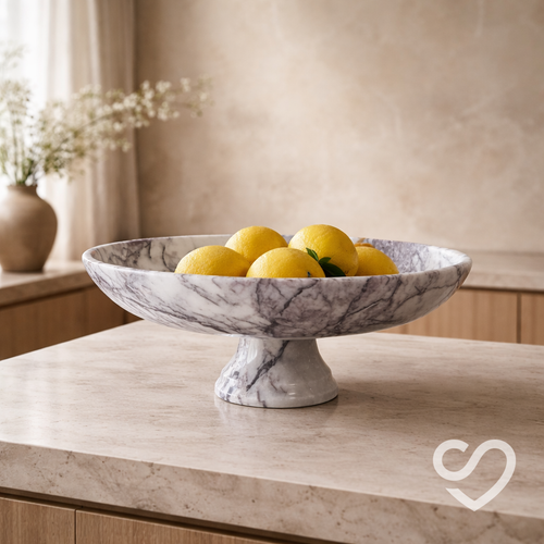 Doğal Mermer Ayaklı Kase